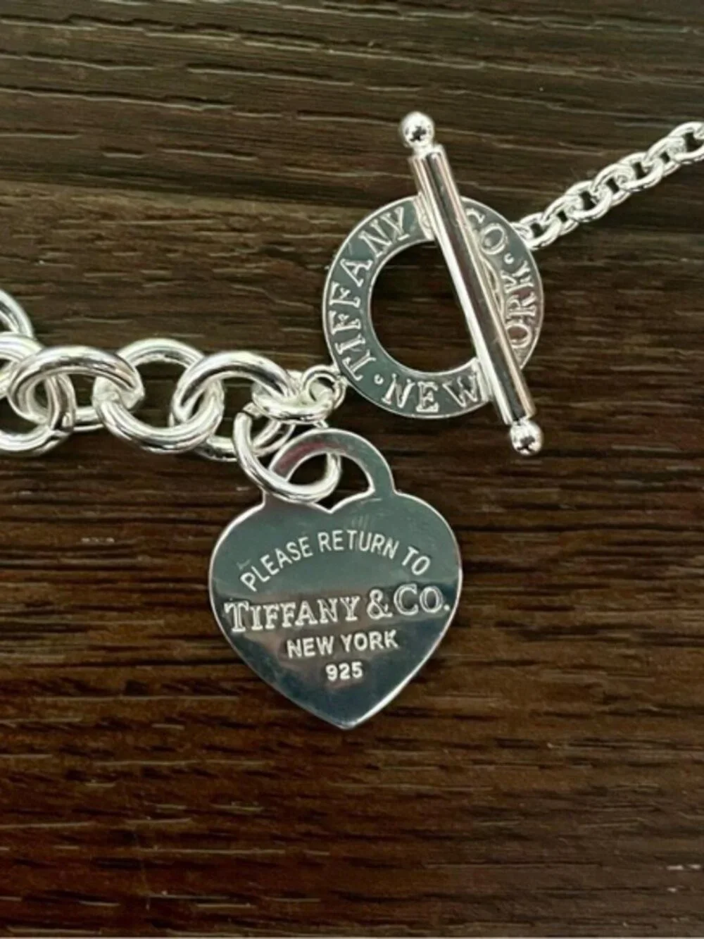 Tiffany & Co 925 Silver Return to Tiffany Heart Toggle Necklace - Picture 4 of 6